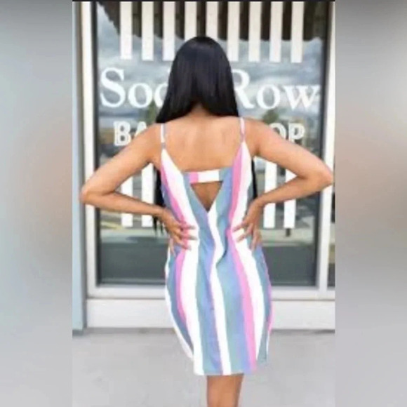 Adeline Clothing Pastel Persuasion Striped Dress NWT - Picture 2 of 11